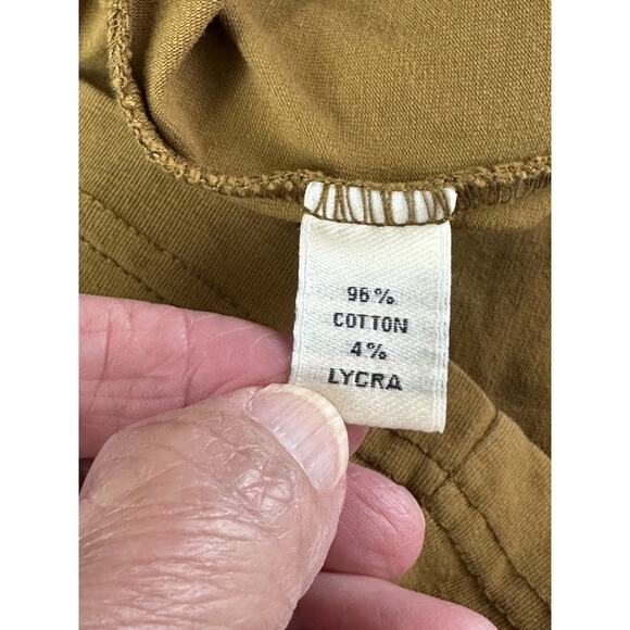 Iridium Top Womens Sz XL 95% Cotton Lagenlook Tee Mustard Yellow Oversized Boxy - Picture 8 of 12